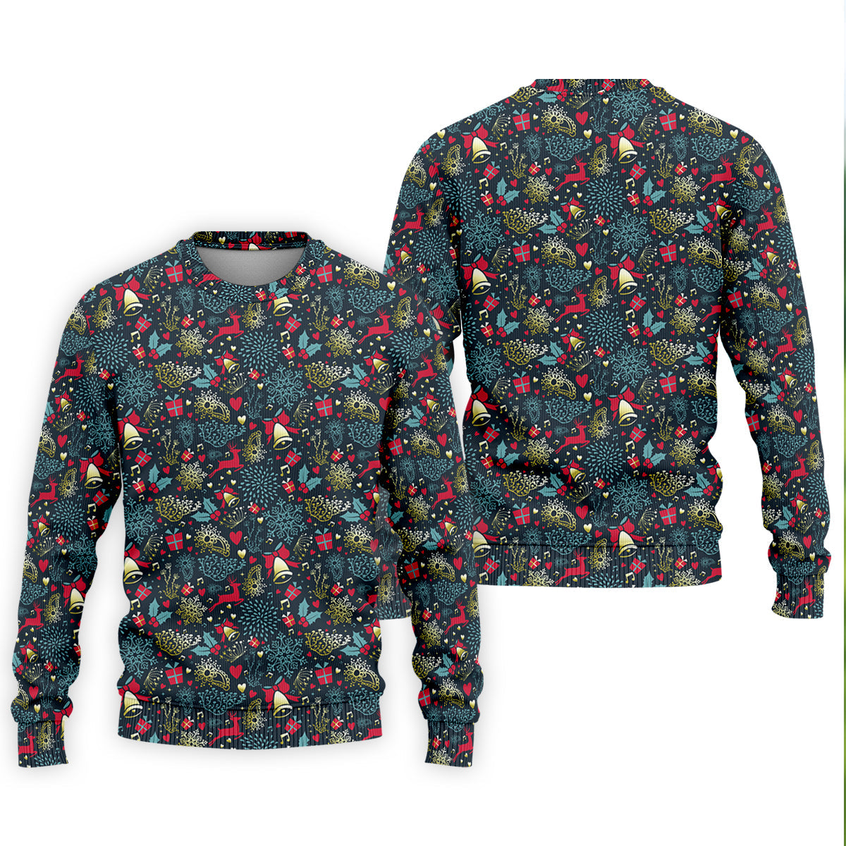 Christmas Reindeer Xmas Themed Men's Golf Polo Shirtristmas Golf Shirt, Golf Gift For Men