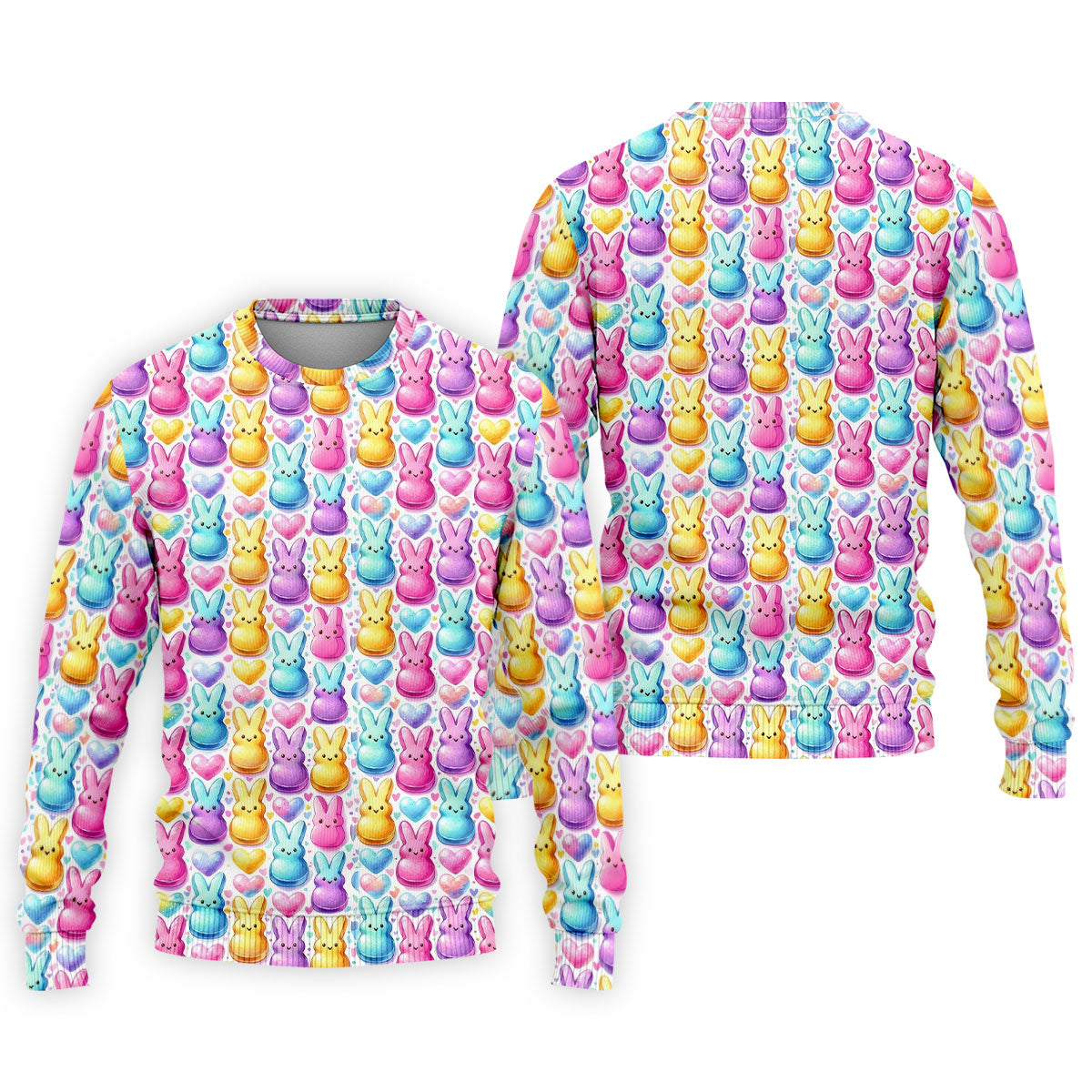 Easter Bunny Jelly Effect Seamless Pattern Golf Shirts For Men, Men's Funny Golf Shirts, Polo ShirtFor Men