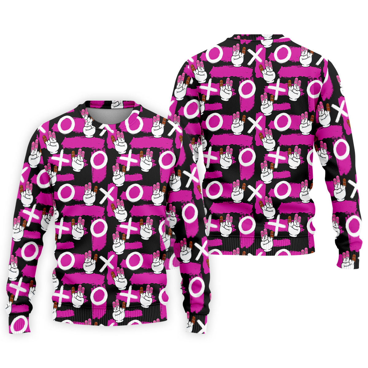 Chocolate Fingers Adult Humor XOXO Black Purple Fun Golf Shirts For Men, Valentines Golf Gift, Polo ShirtFor Men