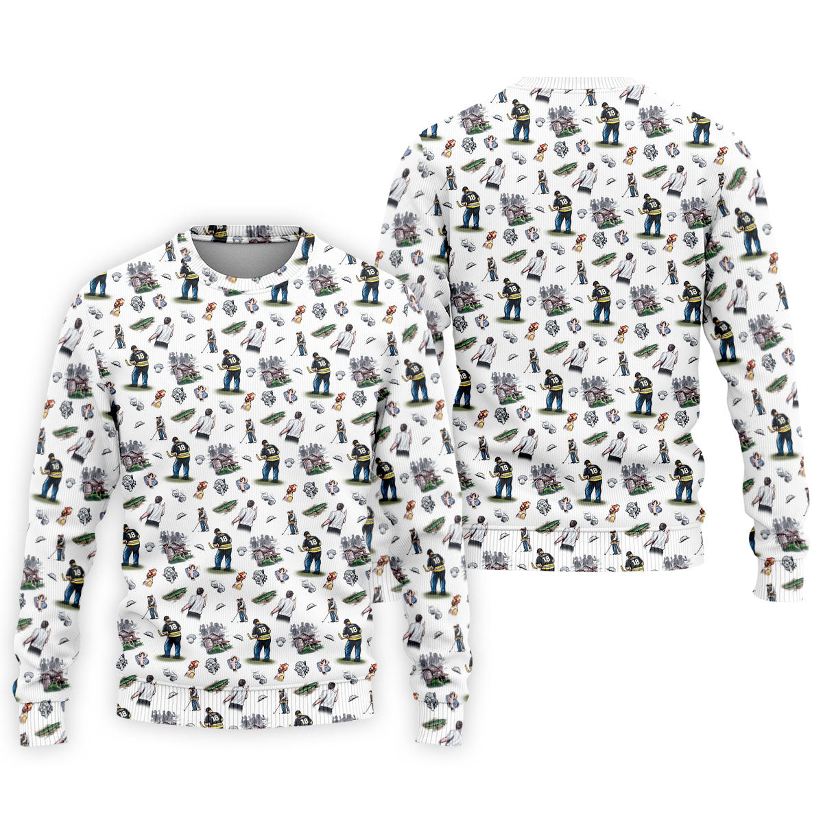 30th Anniversary Sport Movie Character Iconic Moments White Golf Shirt, Men's Funny Golf Shirts, Golf Shirts For Men
