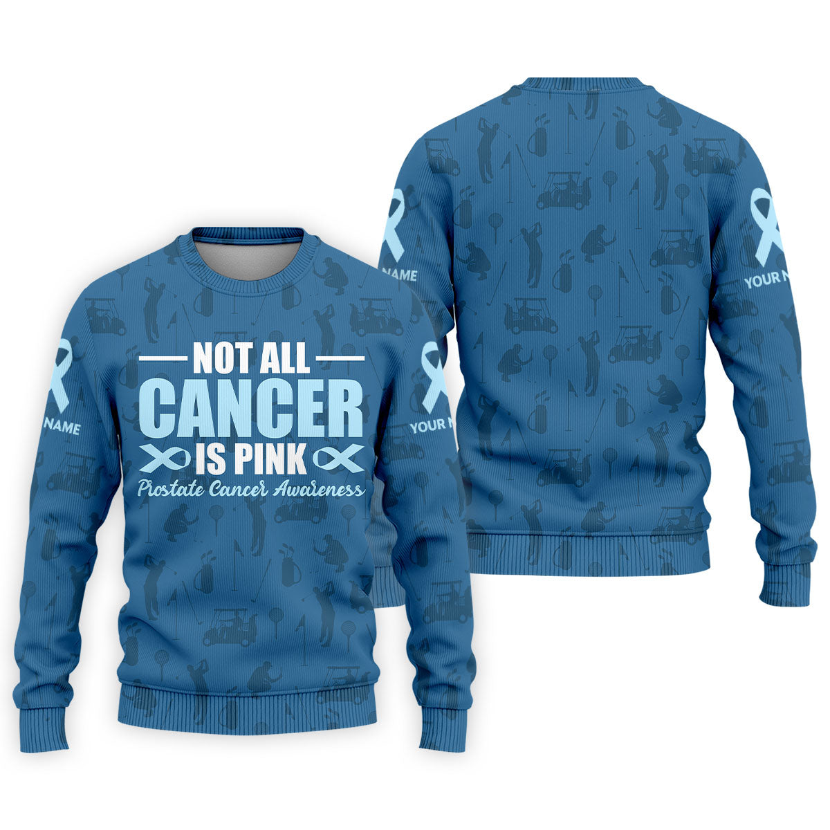 FINAL 4 Not All Cancer Is Pink Prostate Cancer Awareness Men's Polo ShirtProstate Cancer Shirt, Men's Golf Gift