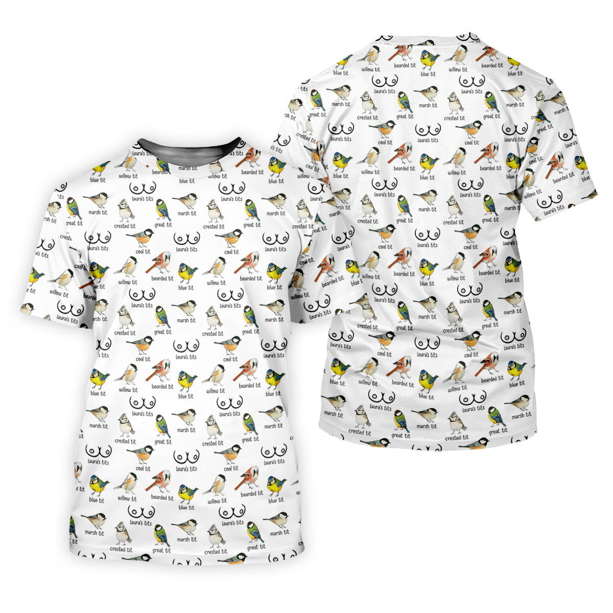 Funny Birds Adult Humor Men's Golf Shirts, Men's Funny Golf Shirts, Polo Shirt Men