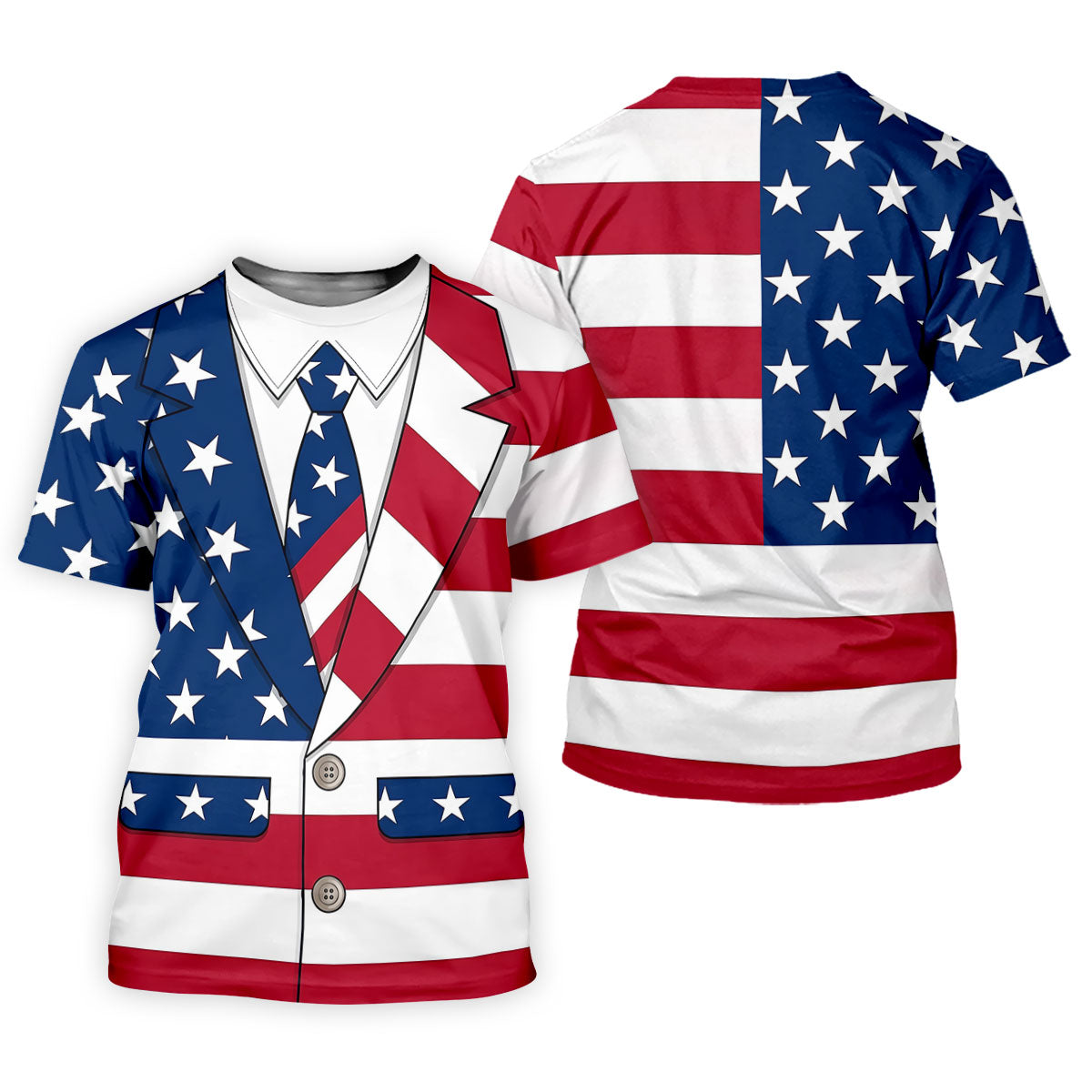 US Flag Tuxedo Costume Patriotic 4th Of July Golf Shirt, 250 Years Polo Shirtor Men