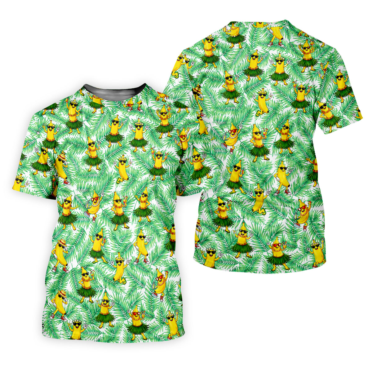 Funny Hula Banana Tropical Hawaiian Golf Shirt, Mens Golf Polo, Printed Golf Shirts