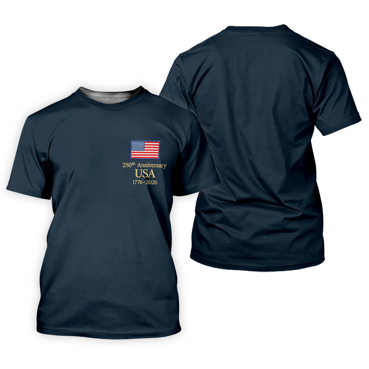 250th Anniversary USA Flag Logo 4th Of July Golf Shirt, Vintage Patriot Golf Shirts For Men
