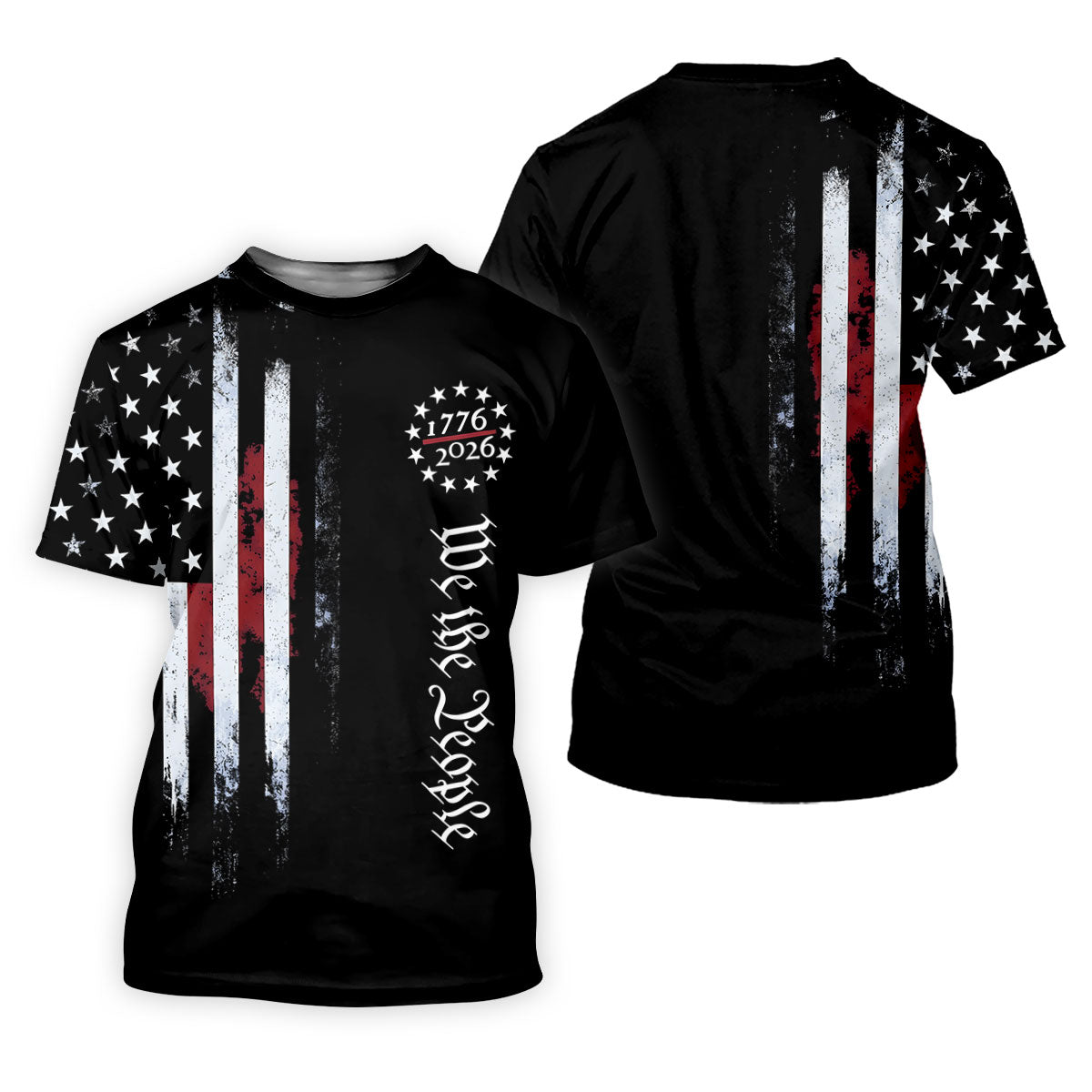 We The People 250 Years Black Vintage Golf Shirt, Patriotic 4th Of July Golf Shirt For Women