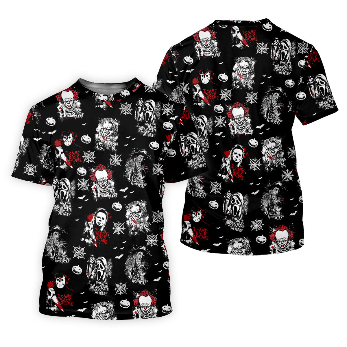 Funny Horror Character Women's Golf Polo ShirtScary Movie Shirt, Fun Golf Polo ShirtFunny Halloween Gift