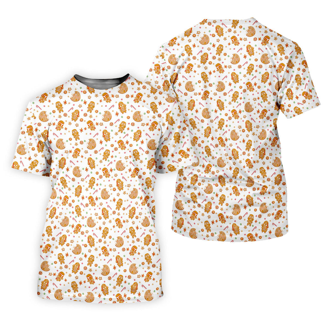 Funny Gingerbread Villain Character Christmas Golf Shirt, White Golf Polo, Fun Golf Shirts For Men