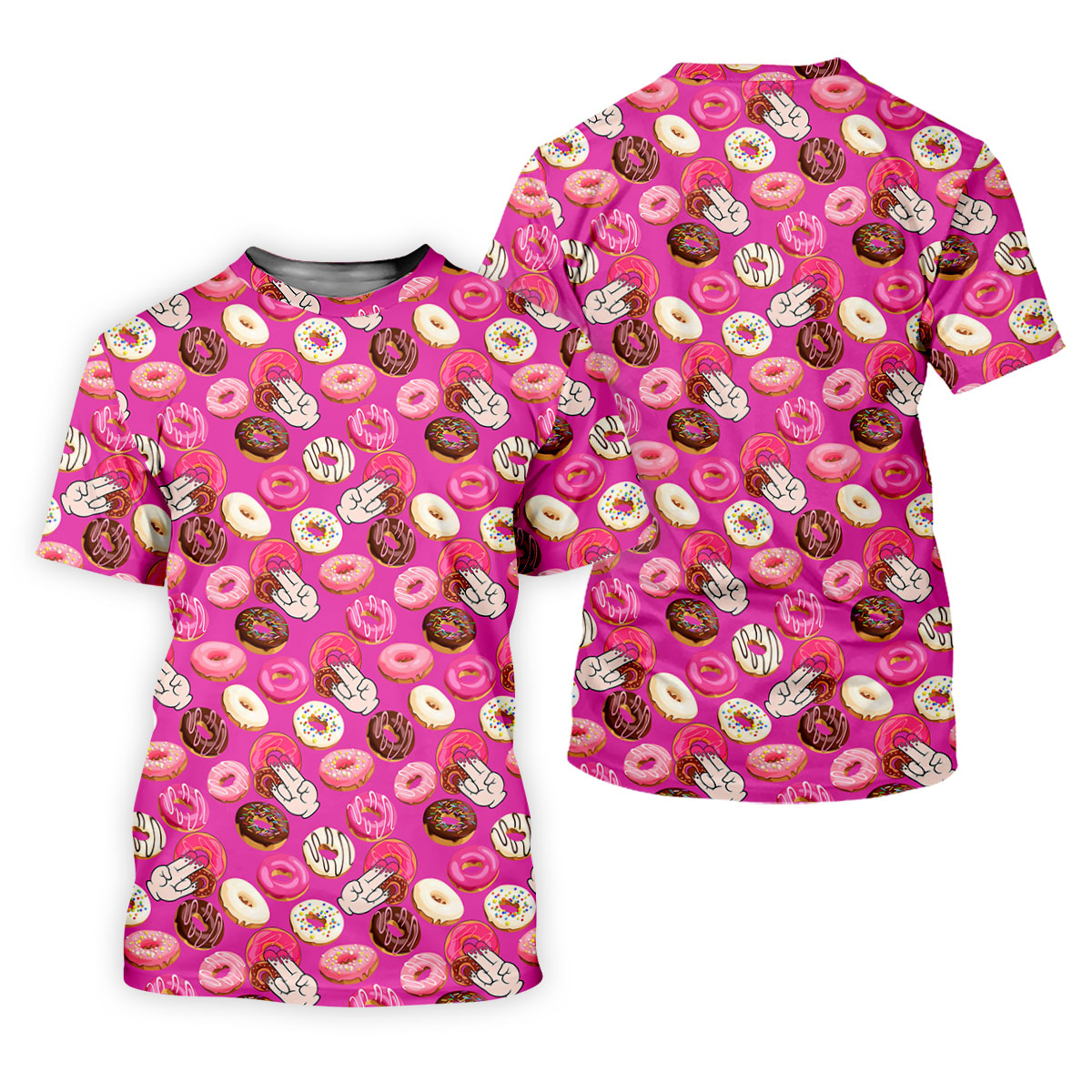 Funny Donut Adult Humor Pink Golf Shirt, Fun Women's Golf Shirts, Women's Golf Tops, Ladies Golf Shirts