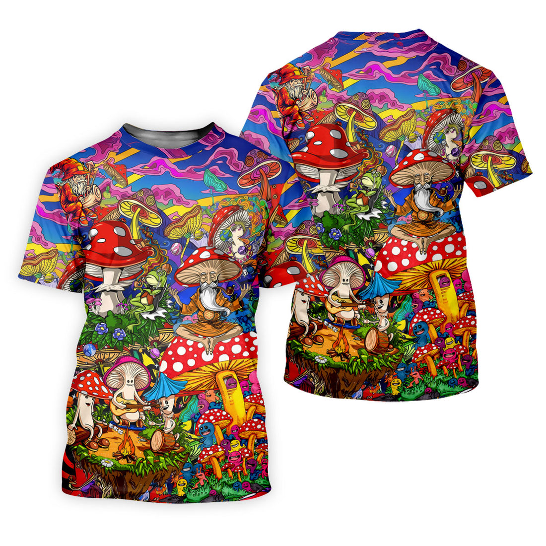 Psychedelic Mushroom Forest Fantasy Golf Polo, Hawaiian Golf Shirt, Golf Polo Shirts For Men