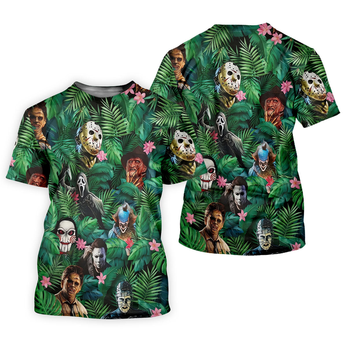 Hidden Horror Villains Jungle Hawaiian Golf Shirt, Women’s Golf Polo, Golf Shirts For Women