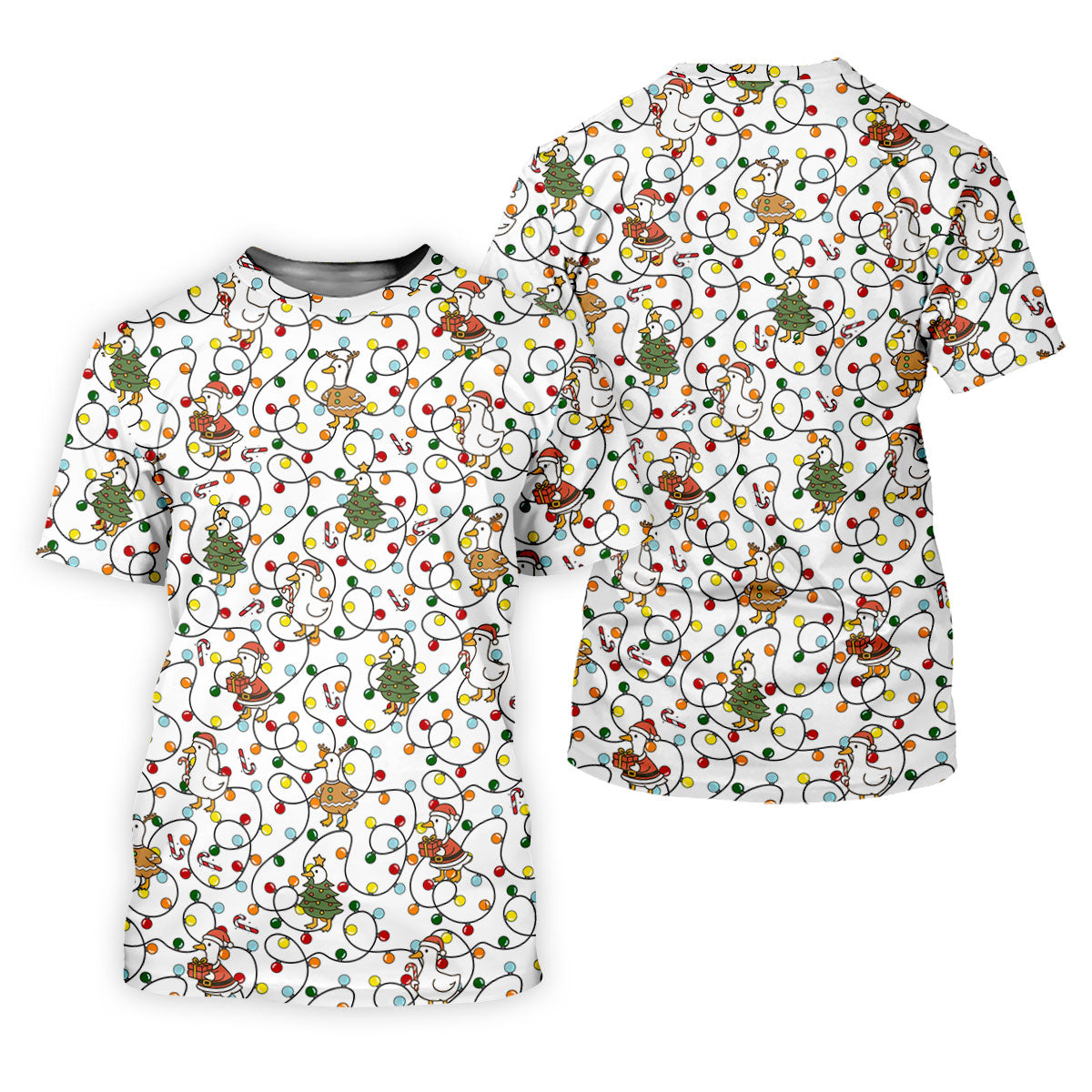 Funny Duck Merry Xmas White Golf Shirts, Christmas Golf Shirt, Golf Gifts For Women, Fun Golf Shirt