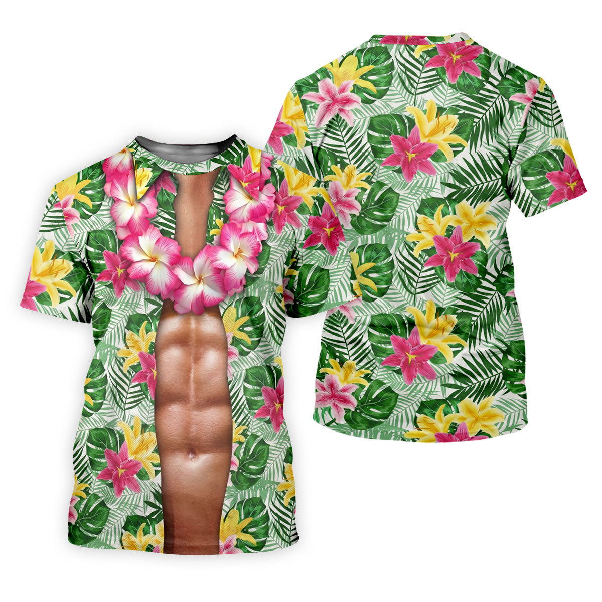 Muscle Costume Hawaiian Golf Shirt, Men's Funny Golf Shirts, Polo ShirtFor Men