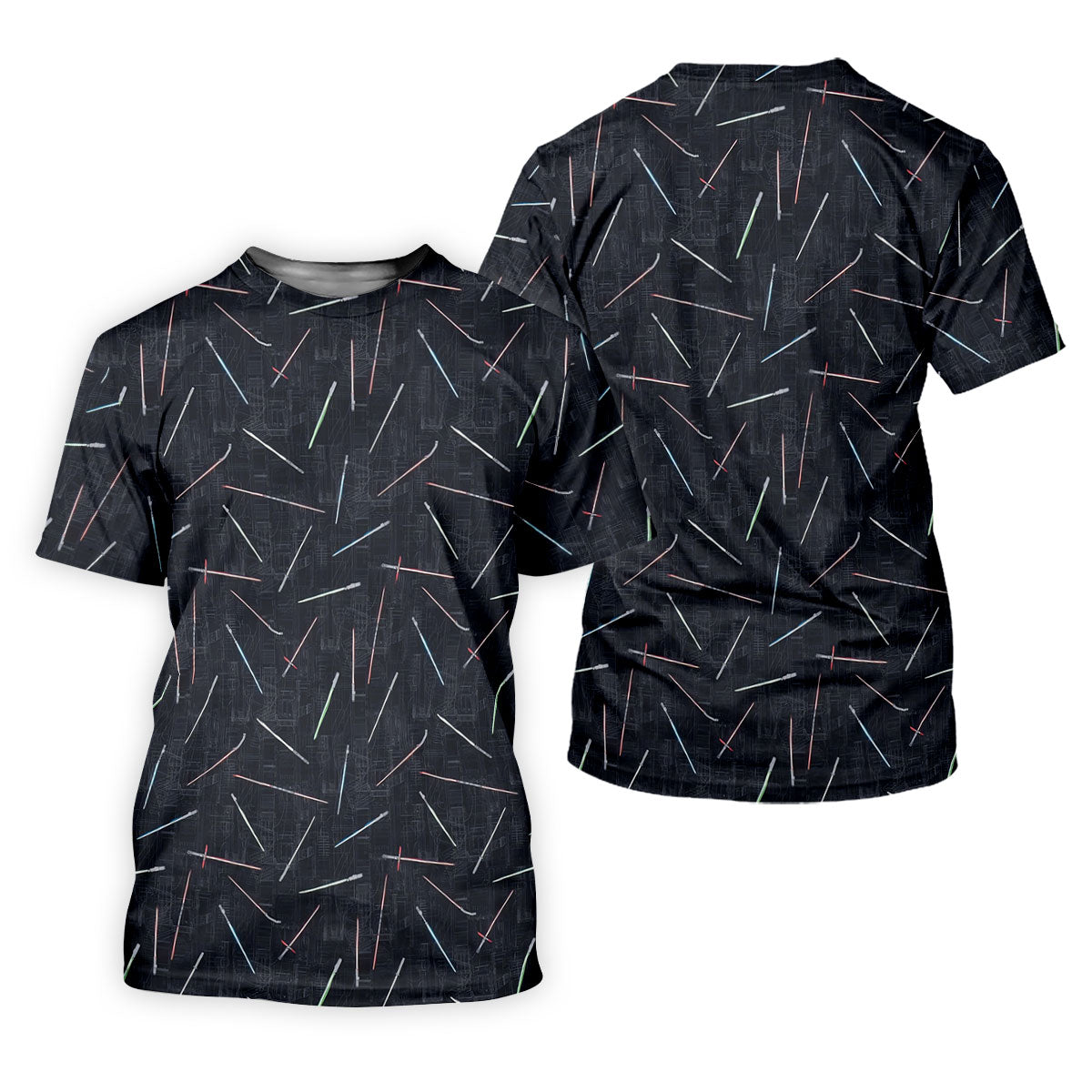 Minimalist Neon Lightsaber Pattern Golf Shirt, Women’s Golf Tops, Performance Golf Shirt