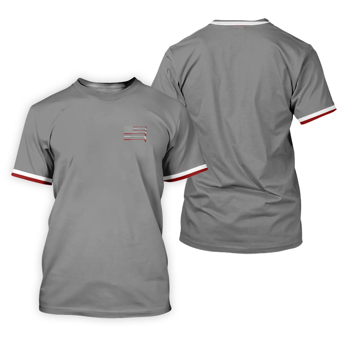 Golf Clubs US Flag Logo 250 Years Grey Golf Shirt, Patriotic 4th Of July Golf Shirt For Women