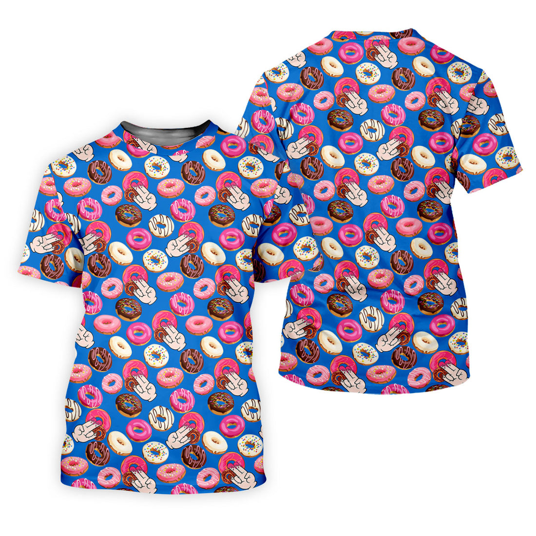 Funny Donut Adult Humor Blue And Pink Fun Women's Golf Shirts, Women's Golf Tops, Ladies Golf Shirts