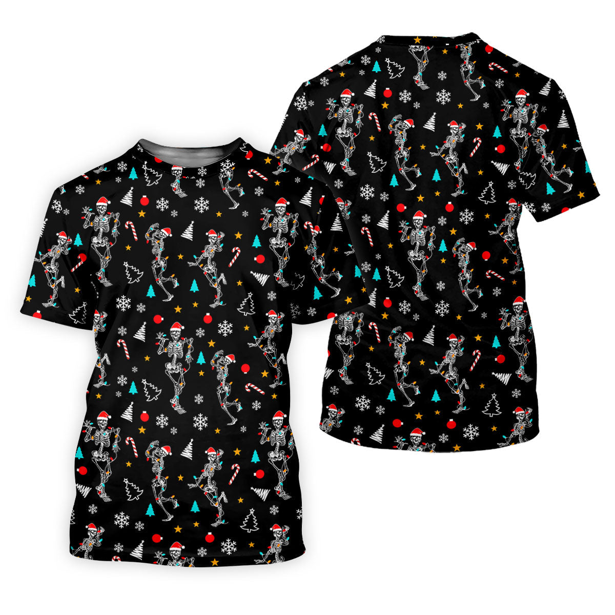 Skeleton Christmas Fun Women's Golf Shirts, Christmas Golf Shirt, Ladies Golf Polos, Cool Golf Gift