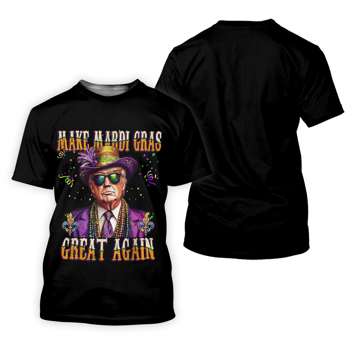 Make Mardi Gras Great Again Fun Women's Golf Shirts, Women's Golf Tops, Ladies Golf Shirt