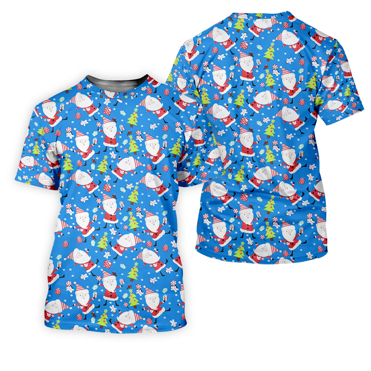 Funny Santa Claus Blue Golf Shirt, Christmas Golf Shirt, Fun Women's Golf Shirts, Ladies Golf Tops