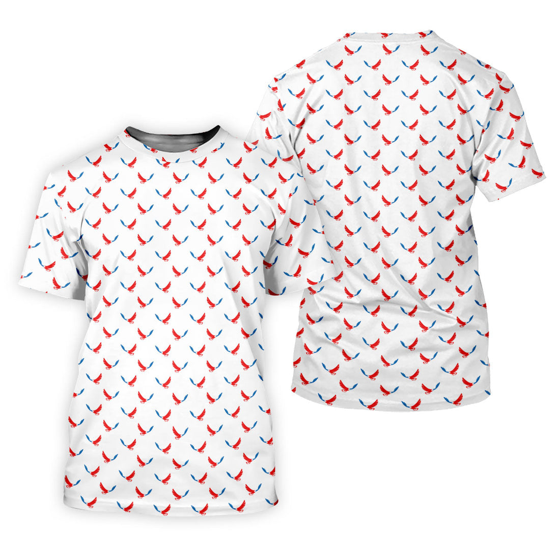 Red White Blue Eagle White Golf Shirt, 4th Of July Golf Shirt, 250th Anniversary Patriotic Golf Shirts For Men