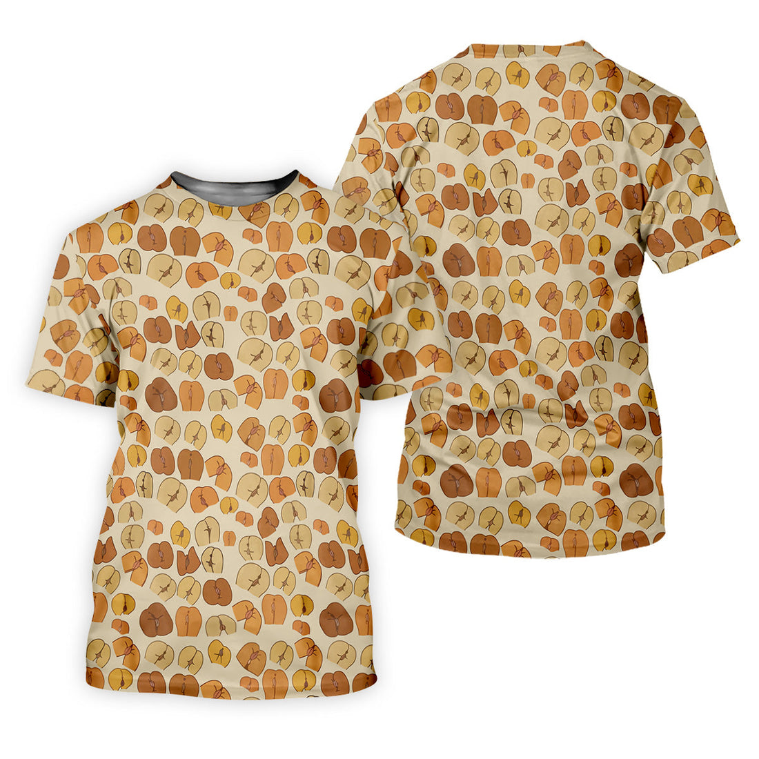 Funny Peach Golf Tops For Men, Men's Funny Golf Shirts, Unique Gift For Golfer, Golfing Apparel