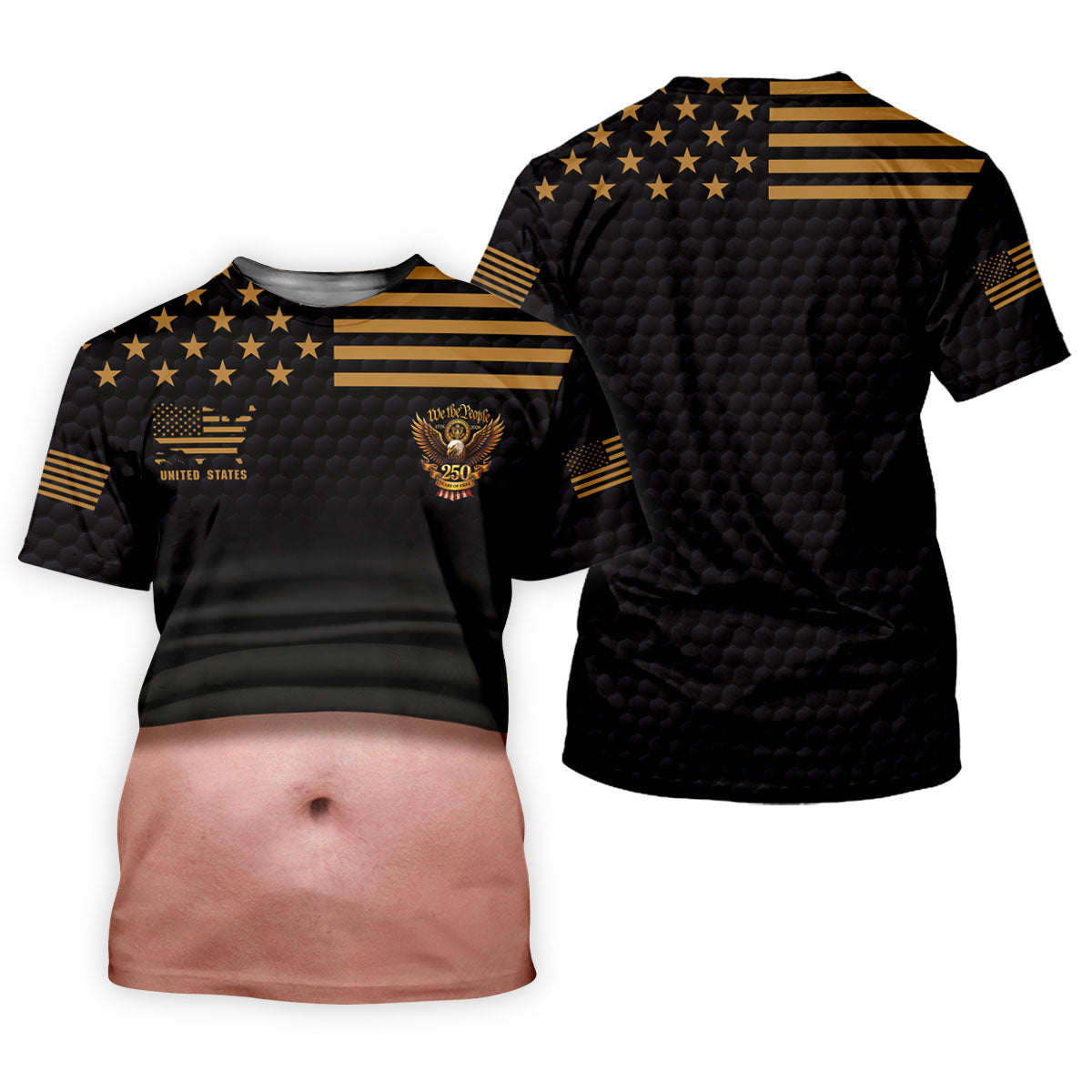 We The People 250 Years Of Free Men's Funny Golf Polo Shirtf July Fun Golf Shirts For Men