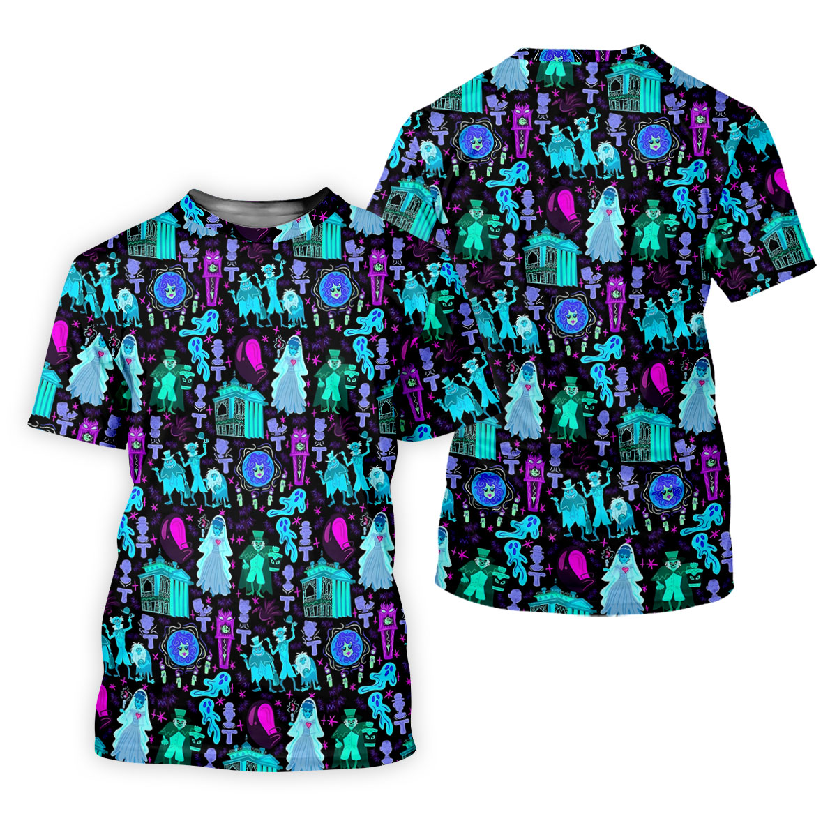 Haunted Ghost Halloween Hawaiian Golf Shirt, Mens Golf Shirts, Golf Polo Shirts For Men