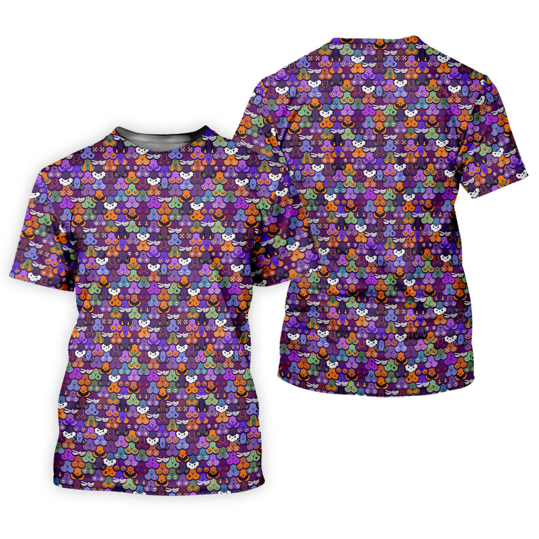 Cute Halloween Icon Pattern Golf Polo Shirt, Women's Golf Polo, Ladies Golf Shirts