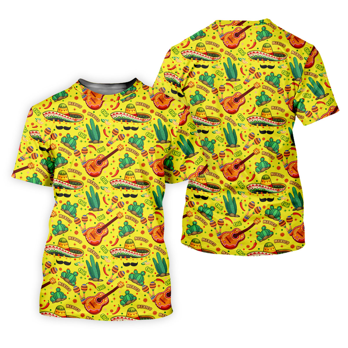 Olé Mexico Mexican Instruments Ladies Golf Tops, Cinco De Mayo Celebration Golf Shirt For Women