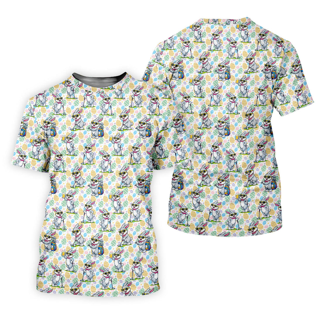 Funny Easter Bunny Golf And Beer Golf Shirts For Men, Men's Funny Golf Shirts, Polo ShirtFor Men