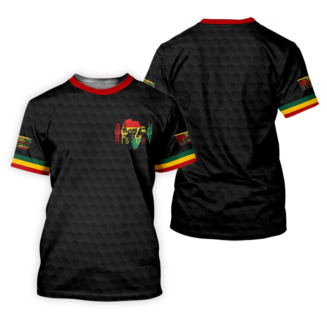 Black Heritage Day Golf Ball Pattern Golf Tops For Men, Black History Golf Shirts For Men