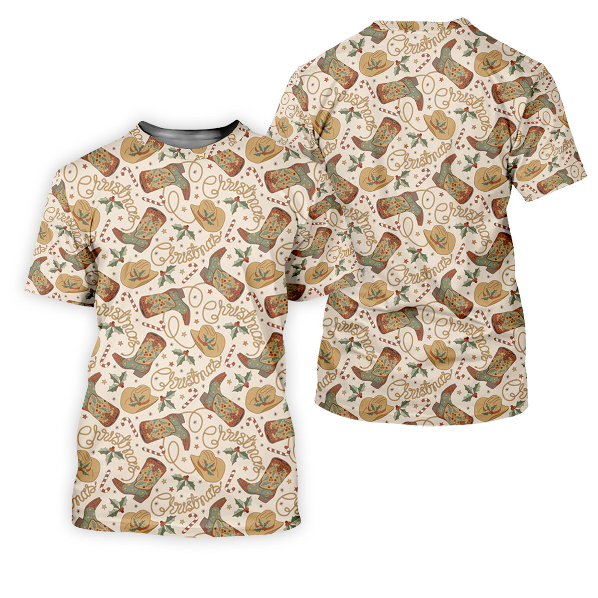 Western Christmas Golf Tops For Men, Christmas Golf Shirt, Polo ShirtFor Men, Golf Gift For Men