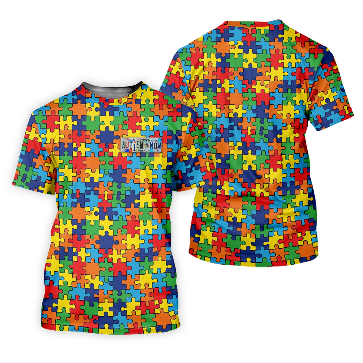 Autism Mom Colorful Puzzles Women's Golf Tops, Golf Shirt For Women, Unique Mother's Day Gifts