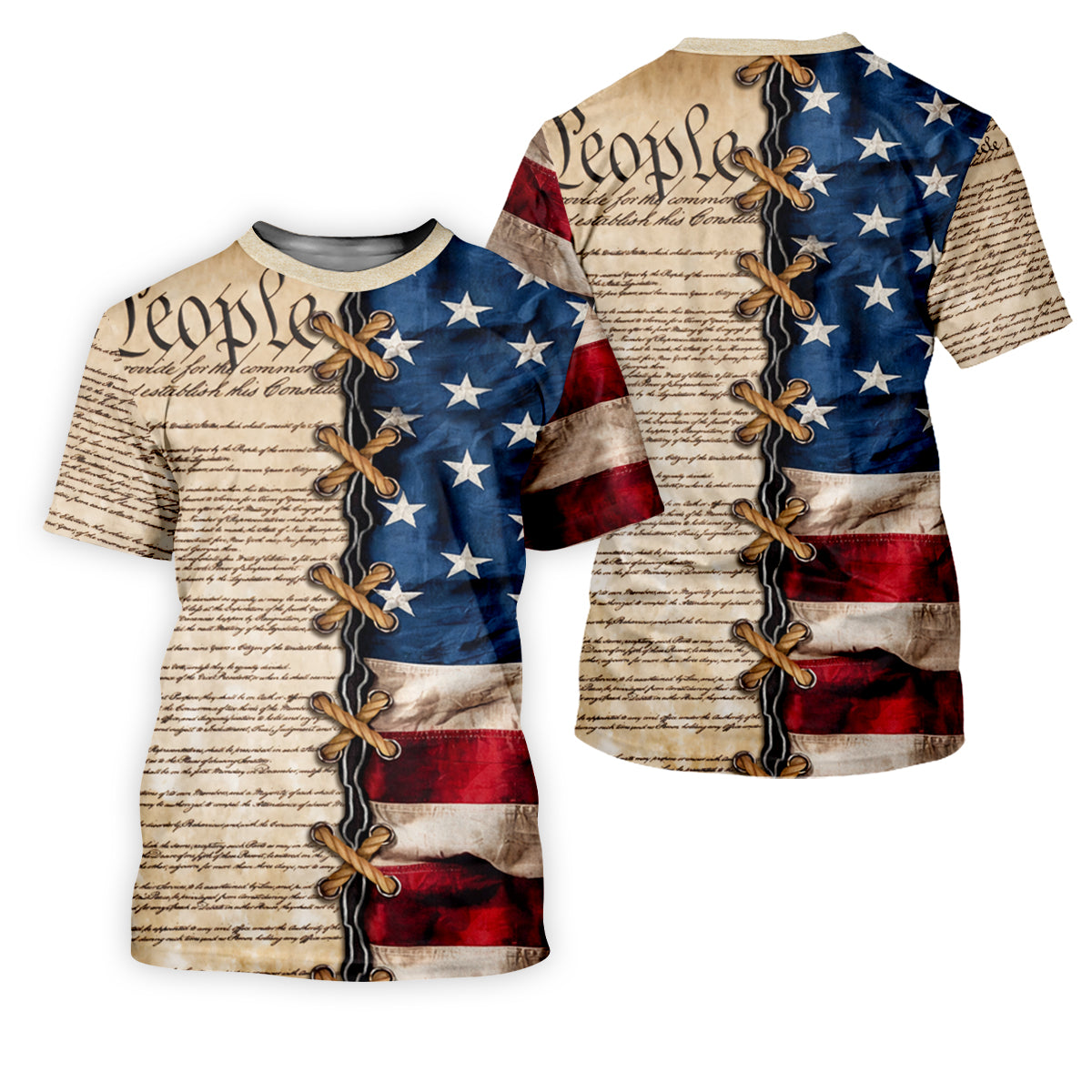 We The People Preamble Patriotic 4th Of July Beige Golf Shirt, 250th Anniversary Women's Golf Tops