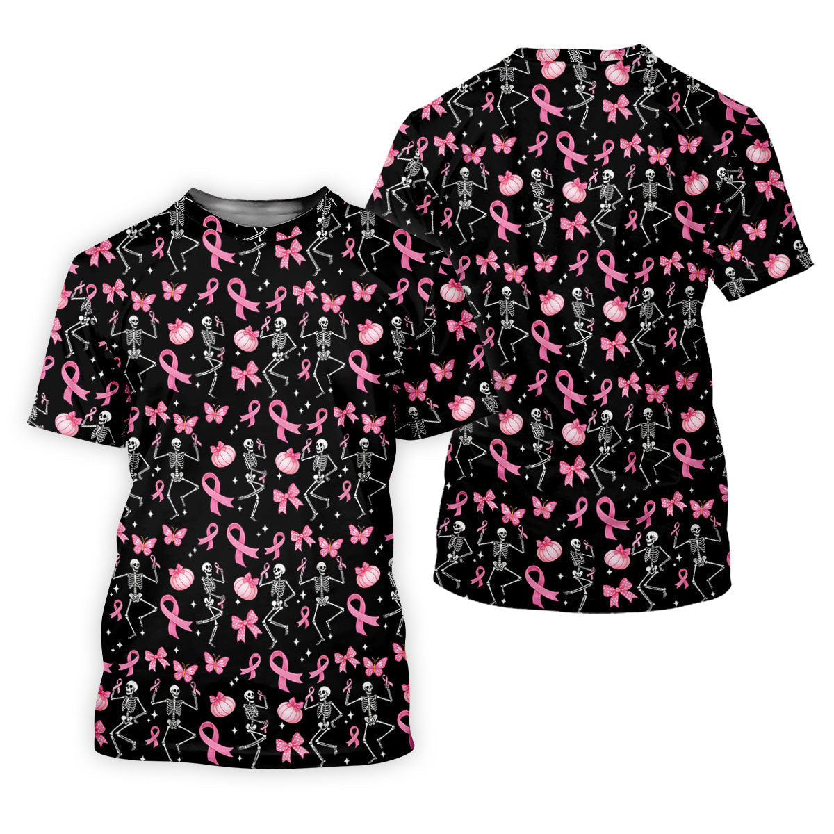 Funny Skeleton Breast Cancer Women's Golf Shirt, Breast Cancer Awareness Shirt, Golf Gift For Women, Ladies Golf Shirt