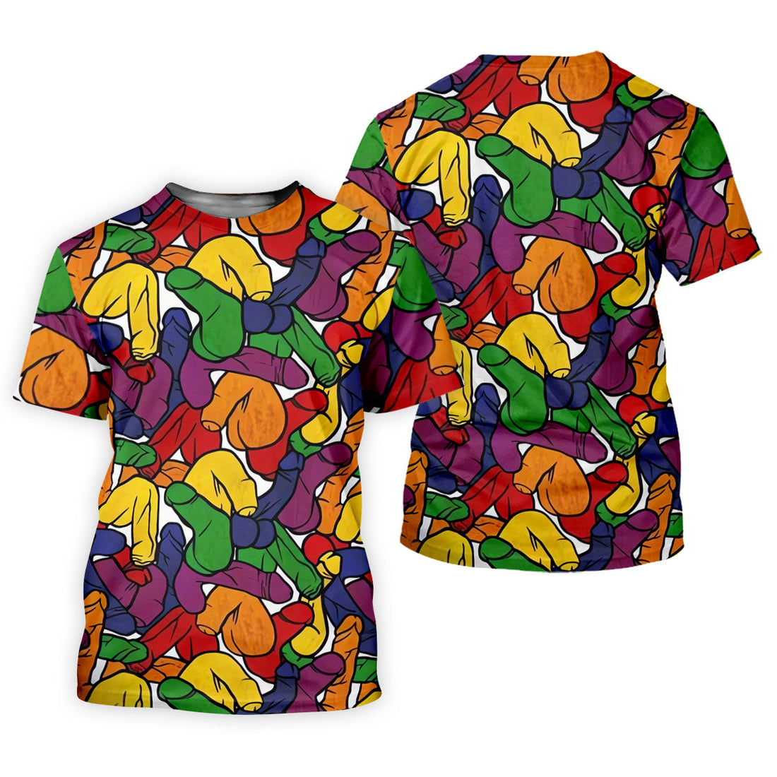 Adult Humor Pride Colors Retro Golf Shirt, LGBTQ Month Men's Funny Golf Shirts