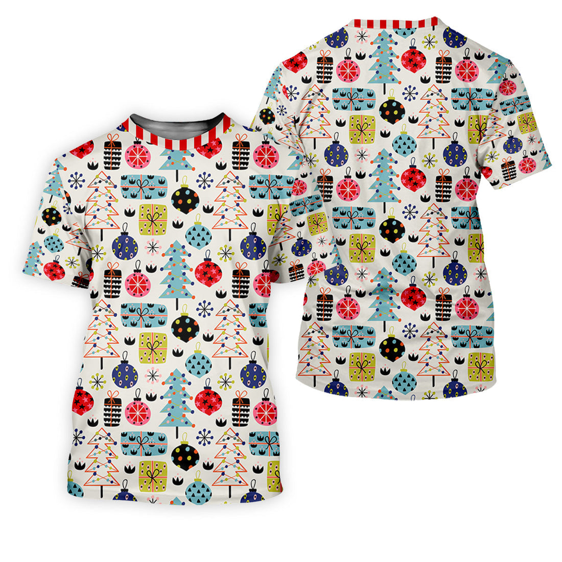 Colorful Christmas Men's Golf Polo Shirtristmas Golf Shirt, Cute Golf Outfit, Golf Gift For Men
