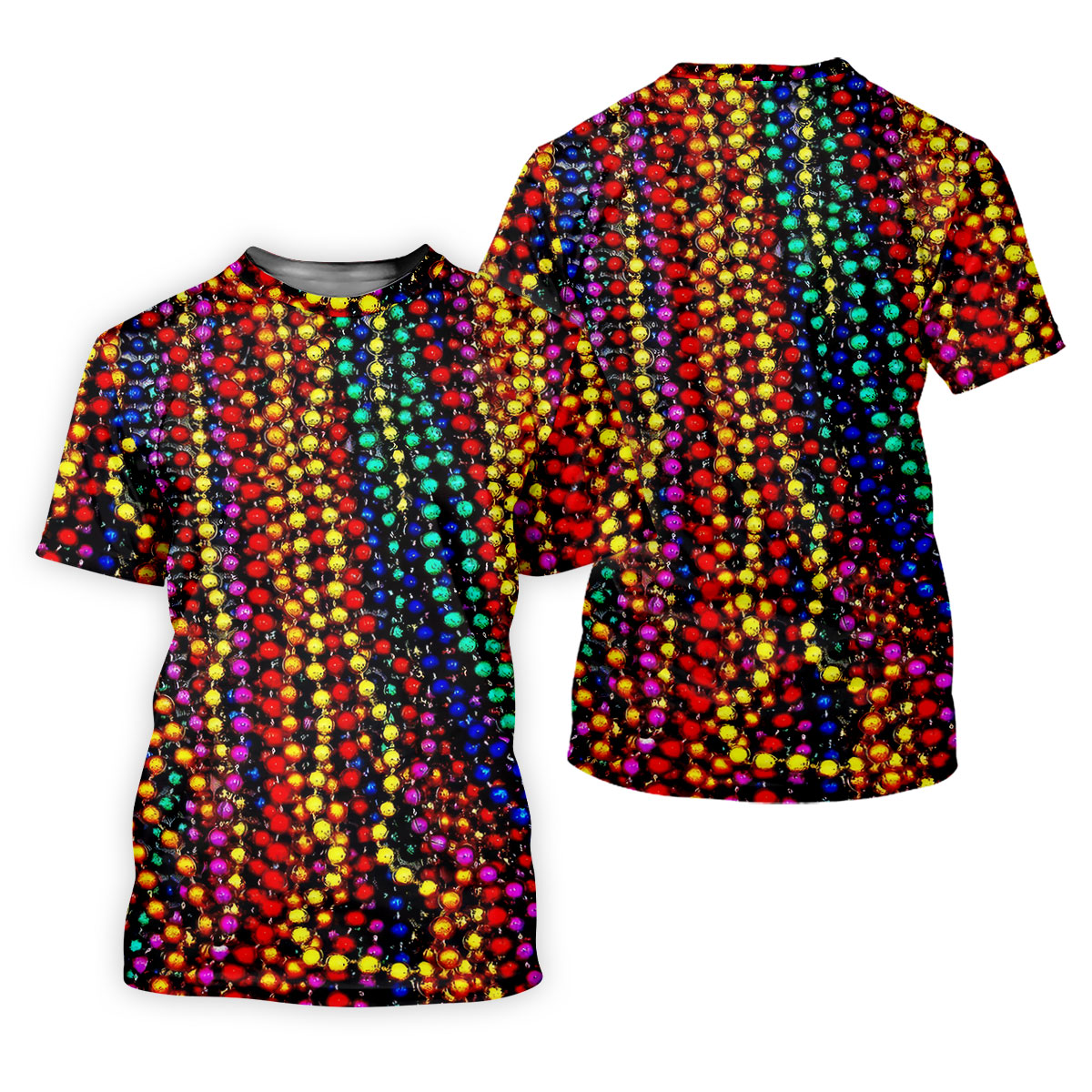 Colorful Beads Mardi Gras Golf Shirt, Women's Golf Shirts, Ladies Golf Polos, Golf Shirt For Women