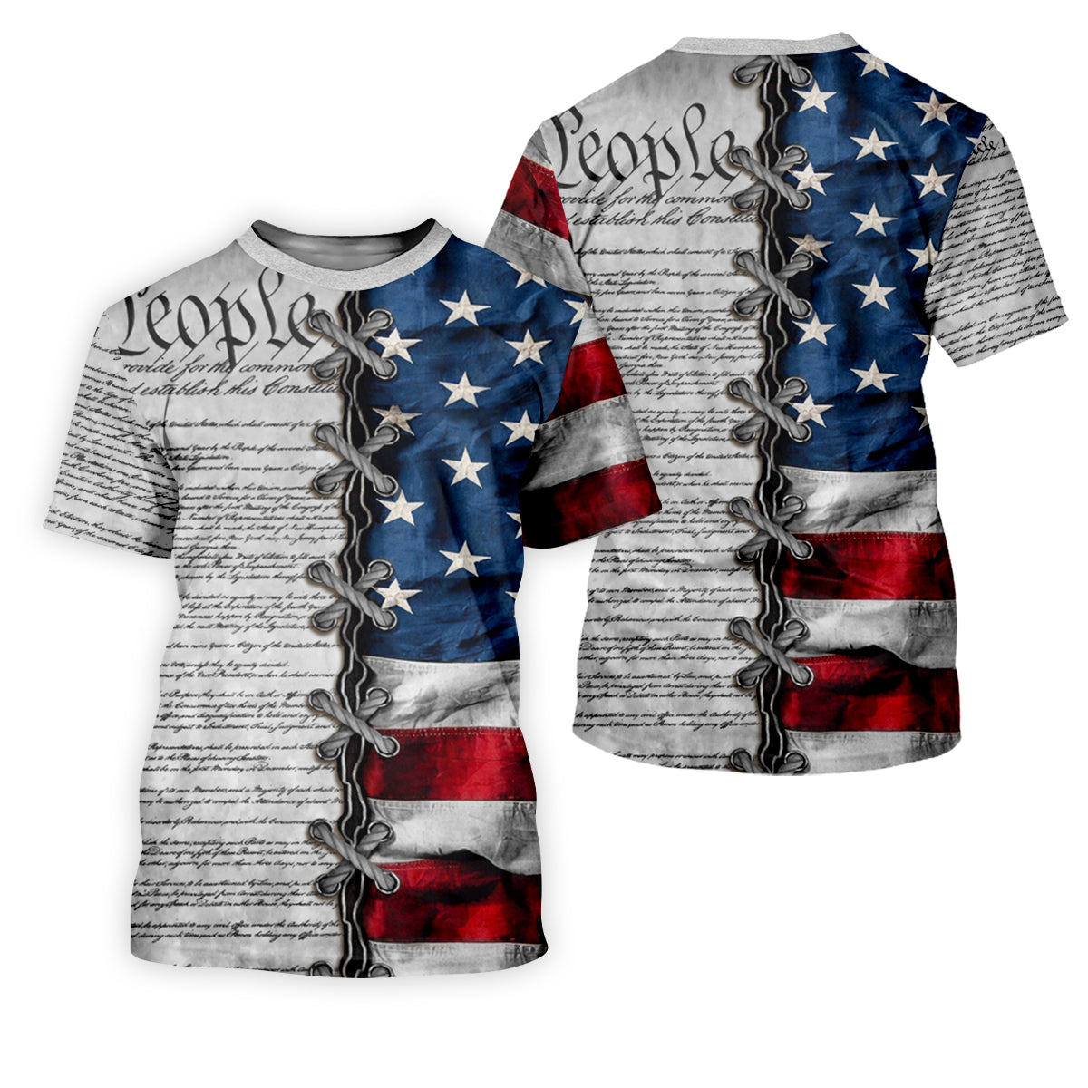 We The People Preamble Patriotic 4th Of July Grey Golf Shirt, 250th Anniversary Women's Golf Tops