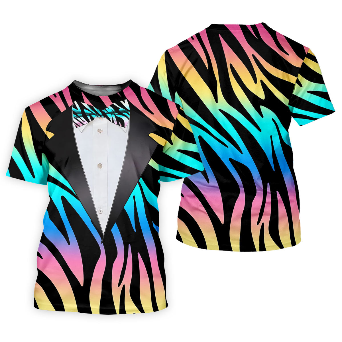 Colorful Zebra Funny Costume Hawaiian Golf Shirt, Polo Shirtor Men, Golf Shirts For Men