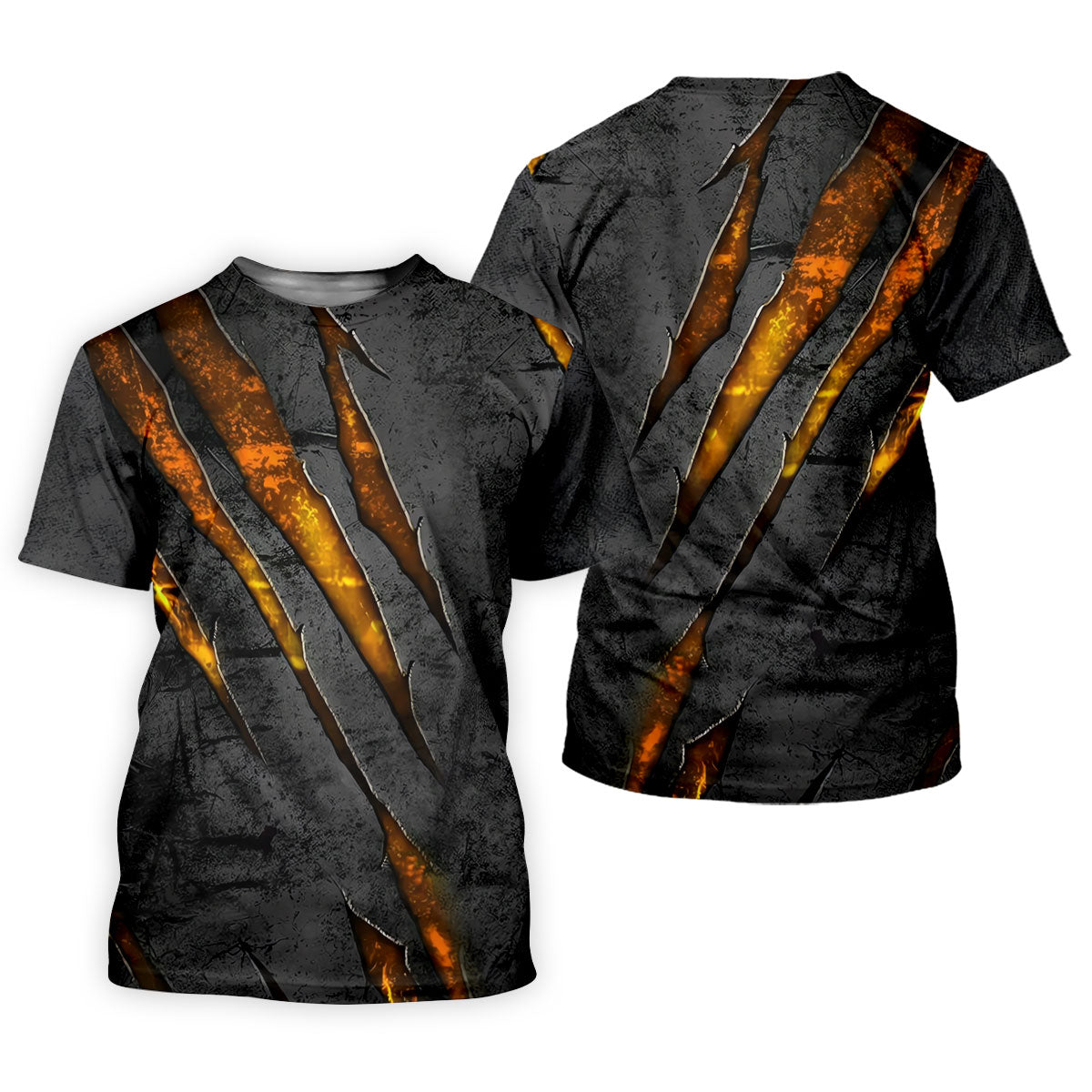 Yellow Claw Marks Hawaiian Golf Shirt, Scratch Print Women's Golf Tops, Ladies Golf Shirts