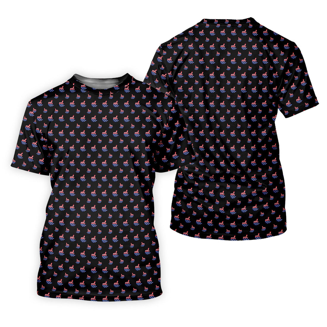 Funny Middle finger US Flag Pattern 250th Anniversary Black Golf Shirt, 4th Of July Women Golf Top
