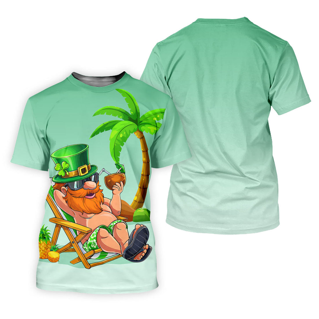 Leprechaun St Patrick's Day Hawaiian Summer Fun Golf Shirt, Golf Shirt For Women, Ladies Golf Shirts