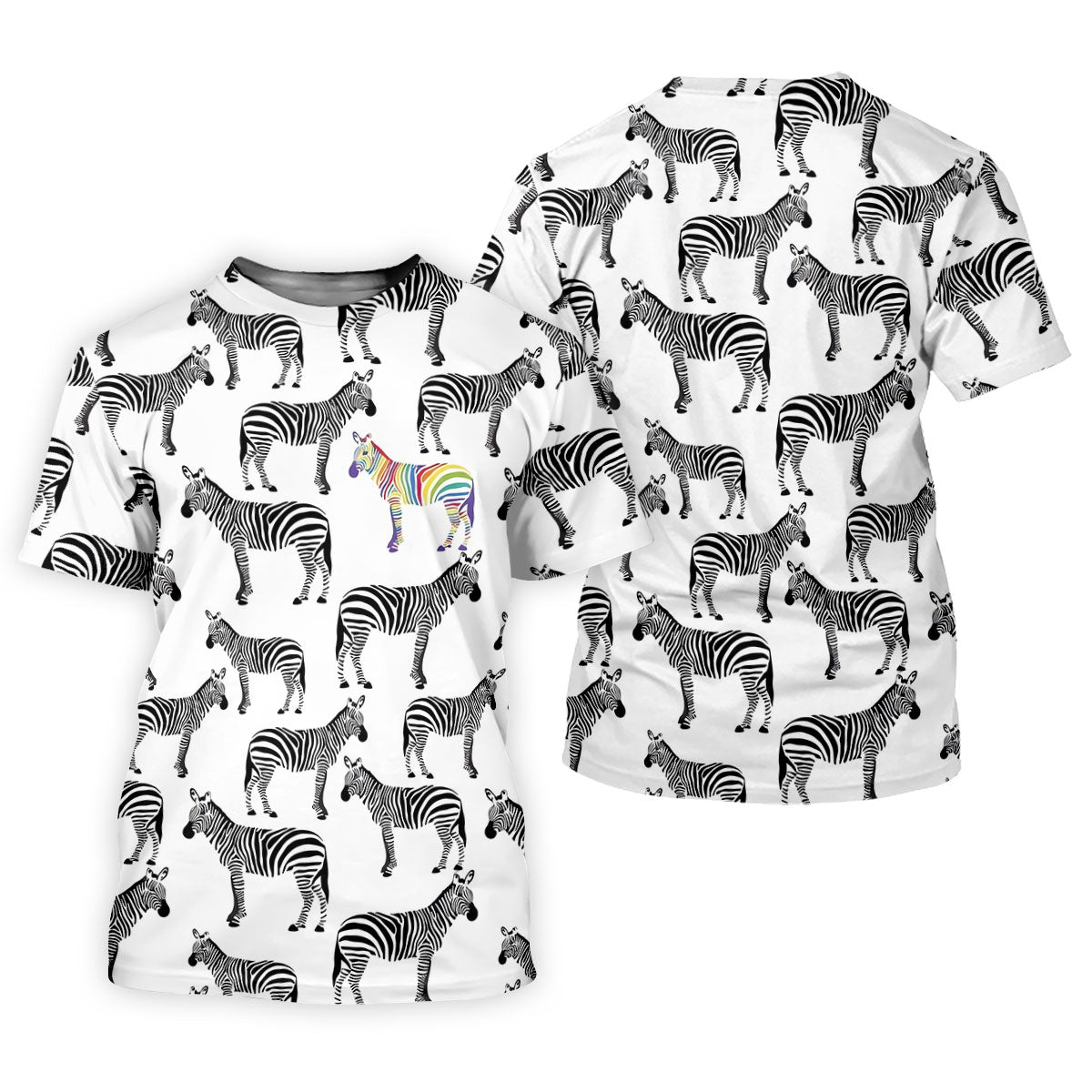 Rainbow Zebra Be Yourself Pride Month Support Ladies Golf Tops, LGBT Community Golf Shirt For Women