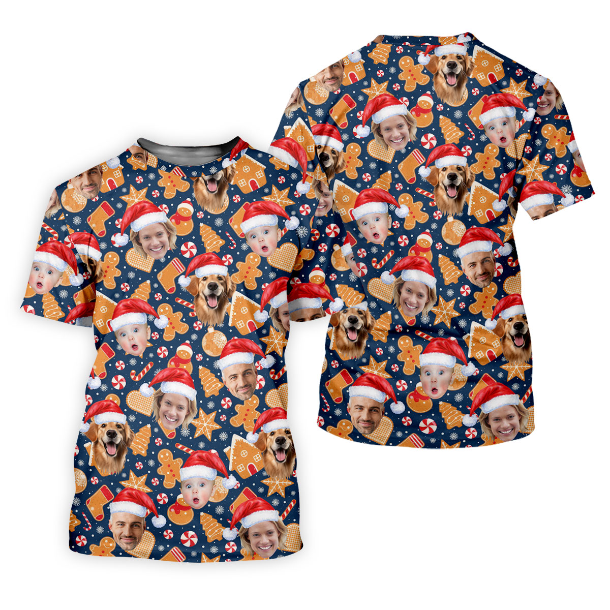 Custom Christmas Sweets Navy Golf Shirt, Christmas Golf Shirt, Polo ShirtFor Men, Golf Gift For Men