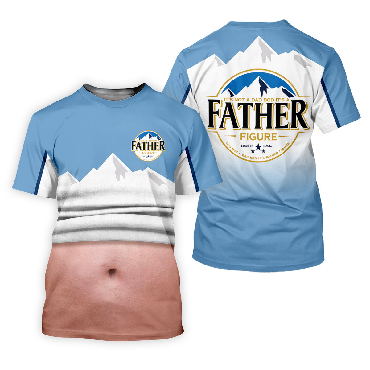 It's Not A Dad Bod It's A Father Figure Men's Funny Golf Polo Shirther's Day Golf Shirt, Golf Gift For Dad