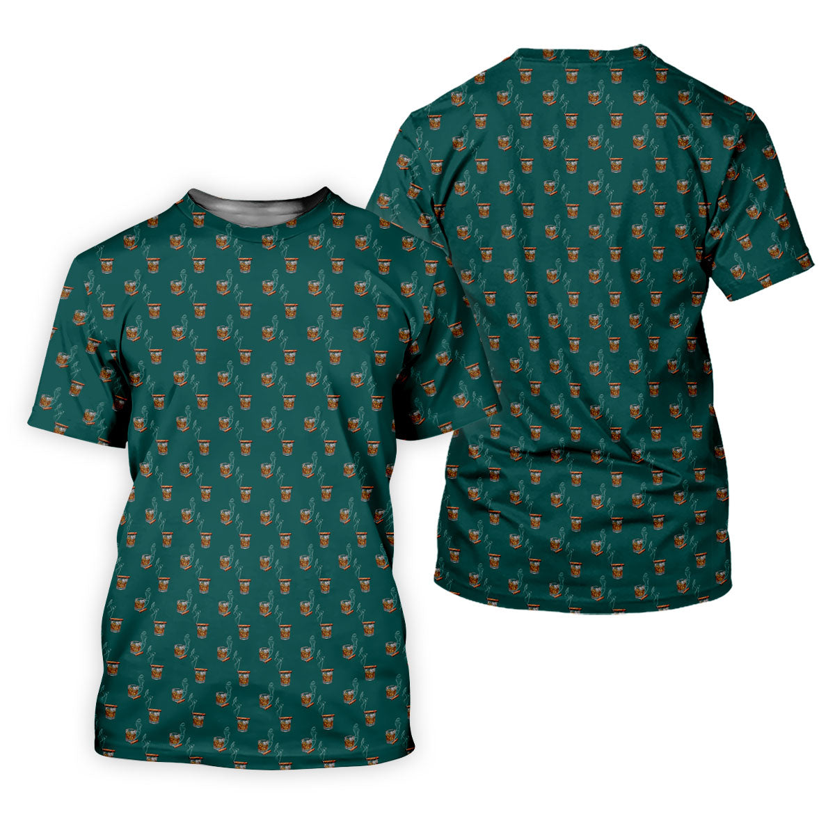 Smoke Whiskey Green Golf Shirt, Golf Whiskey Polo ShirtFor Men, Golf Shirts For Men