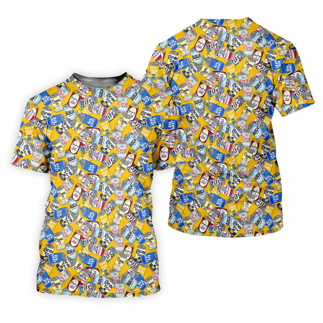 American Beer Cans Yellow Golf Shirt, Ladies Golf Shirts, Golf And Beer Golf Shirt For Women