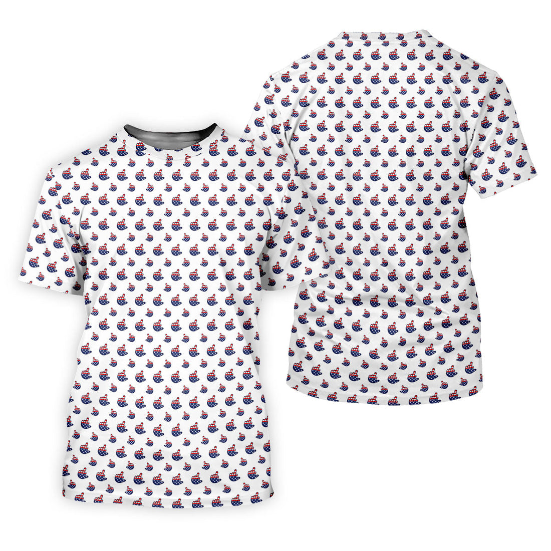 Funny Middle finger US Flag Pattern 250th Anniversary White Golf Shirt, 4th Of July Women Golf Top