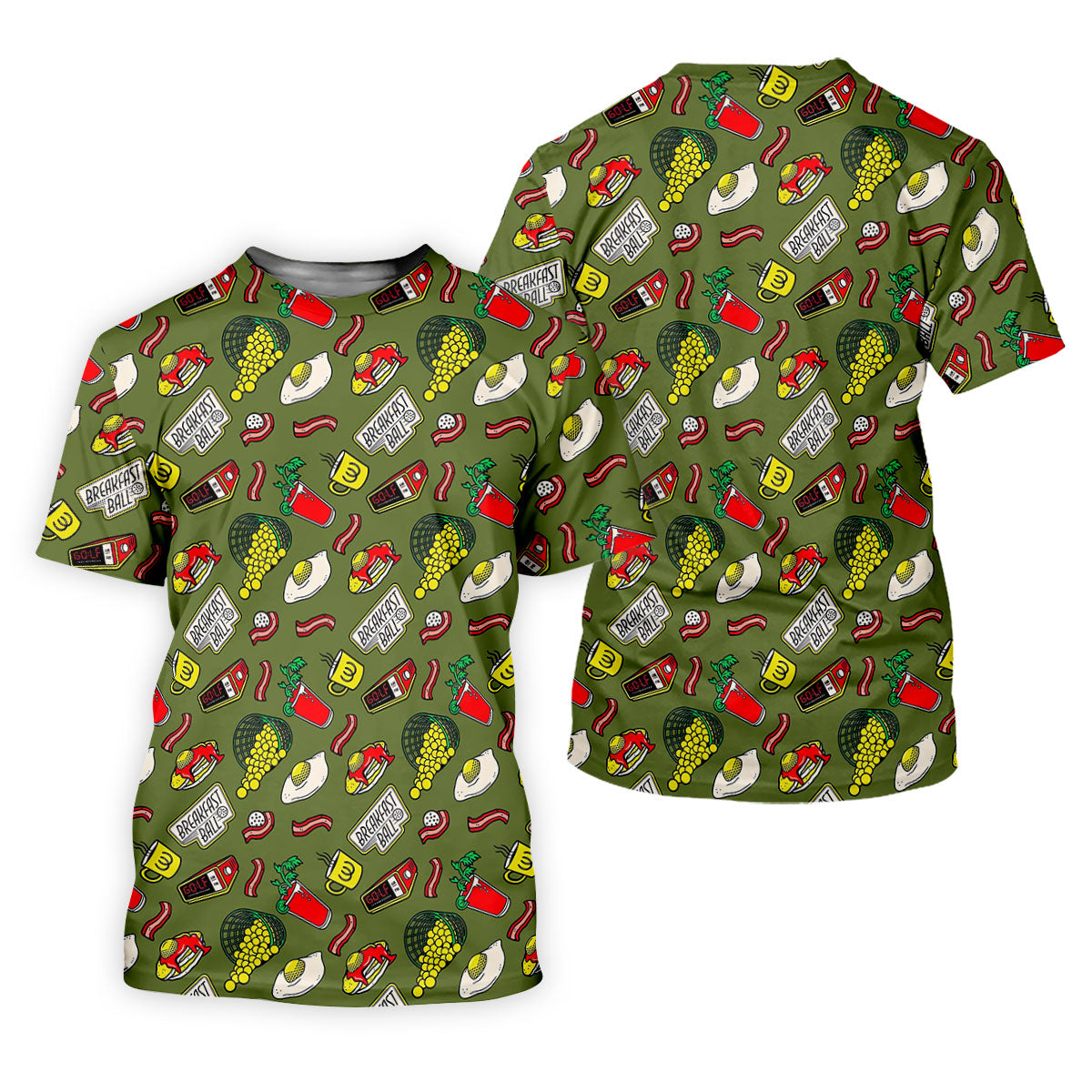 Breakfast Balls Golf Tops For Men, Men's Funny Golf Shirts, Golf Shirts For Men, Polo Shirtor Men